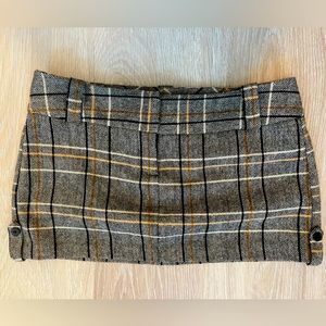 Charlotte Russe Tartan Wool Blend Mini Sz 11